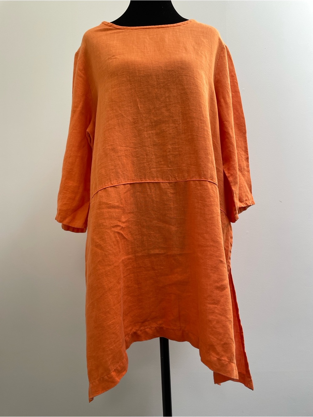 Bryn Walker 100% Linen Orange Tunic Top Size S